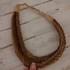 Fishtail braided hair headband.